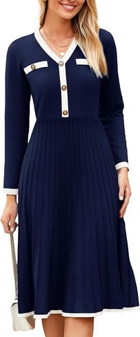 فستان سترة نسائي بأكمام طويلة من Simplee فساتين متوسطة الطول للعمل الرسمي in Kuwait