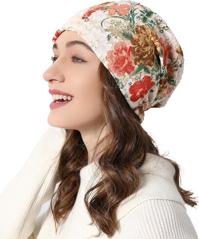 ZLYC Women Lightweight Fleece Slouchy Beanie Warm Winter Hat Chemo Headwear Cap in Saudi Arabia