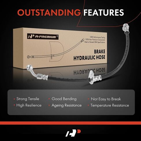 A-Premium Rear Passenger Brake Hydraulic Hose Compatible with Select Acura Models - TL 2009 2010 2011 2012 2013 2014 - Replace# 01466TK4A00 in Saudi Arabia