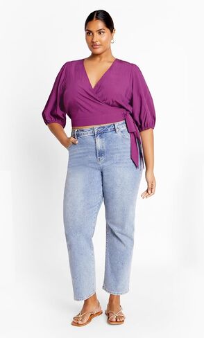 City Chic Women's Tie Kiki Top in Kuwait