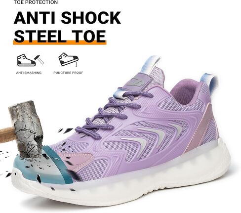 LIWEGHT Steel Toe Shoes for Women Men Lightweight Safety Shoes Composite Steel Toe Sneakers Slip Resistant Comfortable Work Shoes in Saudi Arabia