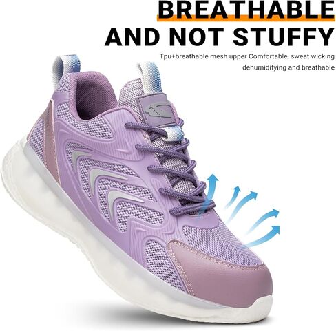 LIWEGHT Steel Toe Shoes for Women Men Lightweight Safety Shoes Composite Steel Toe Sneakers Slip Resistant Comfortable Work Shoes in Saudi Arabia