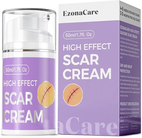 Advanced Scar Cream Silicone Scar Gel Scar Removal Cream for Face, Body, Surgical, C-section, Stretch Marks, Acne, Injury, Burns, Keloids, Old and New Scars 1.7 oz(50g) in Saudi Arabia