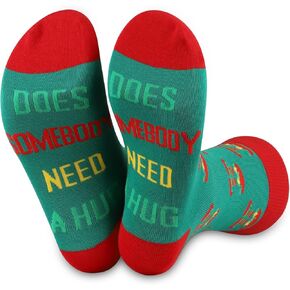 JXGZSO Elf Movie Quotes Socks Does Somebody Need A Hug Elf Fan Gift Buddy Elf Gift Movie Lover Gift Christmas Gift