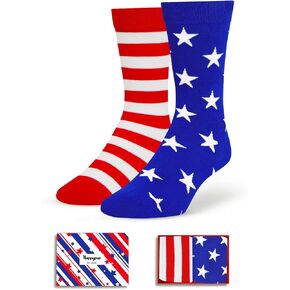 HAPPYPOP Patriots Gifts For Men Women - American Flag Gifts History Gifts, Patriotic Socks America Flag Socks, Patriots Socks USA Socks
