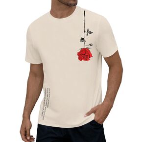 SOLY HUX Men's Graphic T-Shirts Casual Vintage Floral Print Short Sleeve Crewneck Tee Shirt Clothes in Saudi Arabia