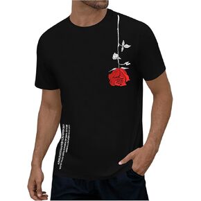 SOLY HUX Men's Graphic T-Shirts Casual Vintage Floral Print Short Sleeve Crewneck Tee Shirt Clothes