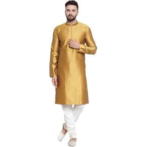 Maple Clothing Self Design Men's Kurta Pajama Set Indian Party Wear