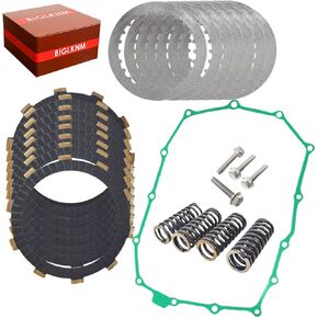 Clutch Friction Plates Kit & Gasket Fit for 1998-2003 VT750C VT750CD Shadow ACE 750 VT750DC Shadow Spirit 750 VT750CD Shadow ACE 750 Deluxe, Clutch Kit with Heavy Duty Springs Flange Screw