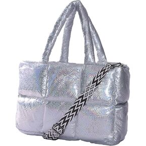 Large Puffer Tote Bag Handbags for Women Shoulder Bags Lightweight Winter Down Cotton Padded Puffy Tote Bag