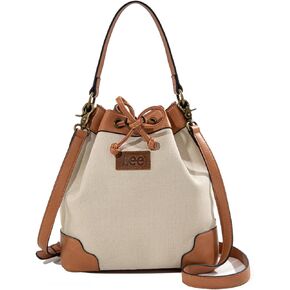 Montana West x Lee Bucket Bag for Women Drawstring Hobo Purses Crossbody Shoulder Handbags with Detachable Straps