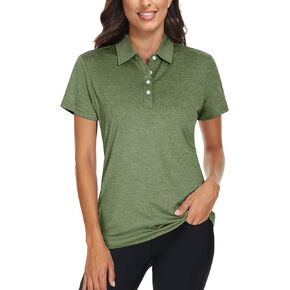 TACVASEN Womens Golf Shirt Polo Shirts for Women Collar Shirt Short Sleeve Quick Dry Womens Polo Shirts for Work Tennis Golf