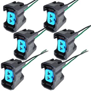 Set 6PC for Honda Fuel Injectors Connector Plug Harness Pigtail Wire for 1998-2002 for Honda Accord 3.0L V6