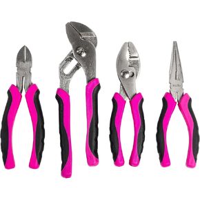 4-Piece Plier Set, Pink