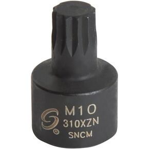 Sunex 310XZN 3/8-Inch Drive M10 Stubby Triple Square Impact Socket