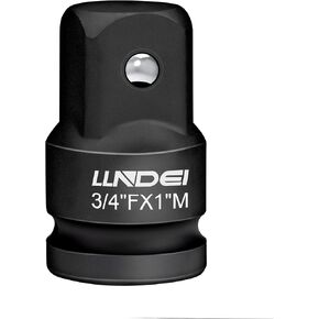 LLNDEI 3/4 inch Drive Impact Socket Adapter, 3/4" to 1" Impact Adapter, Chrome-Molybdenum Alloy Steel Impact Rated, for Heavy-duty Automotive Work or Home Improvement
