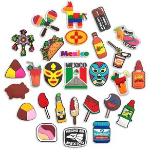 30pcs Mexican shoe charms Mexico shoe Decoration Men and Women Party Gifts Adults Favors