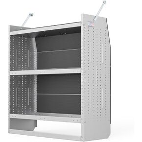AA Products Model SH-4604-T3 Steel Low/Mid/High Roof Van Shelving Storage System Fits Transit, GM, NV, Promaster, Sprinter and Metris, Contoured Shelving Unit, 42" W x 46" H x 16" D