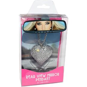 CarLashes 1201HE Clear Rear View Mirror Pendant Heart