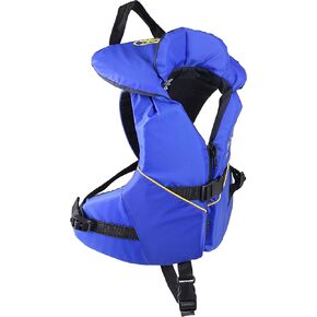 Stohlquist Waterware Child PFD Life Jacket - Yellow + Blue, 30-50 lbs - Coast Guard Approved Life Vest for Kids, Support Collar, Grab Handle, Fully Adjustable with Quick Release Buckle