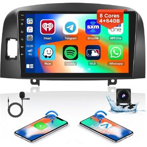 2+64G Android 13 CarPlay Car Stereo Radio for Hyundai Sonata NF 2004-2008, 9'' HD Touch Screen Compatible with Android Auto, AHD Backup Camera, Mirror Link, GPS, WiFi, FM RDS
