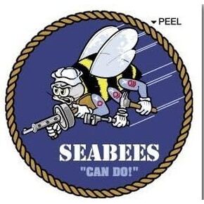 SeaBees US Navy Construction Battalion Seal Insignia - Can Do - Window Bumper Laptop Sticker