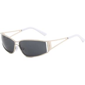 Y2K Sunglasses for Women Men, Trendy Women Sunglasses Fashion 2000S Sunglasses Eyewear Metal Frame