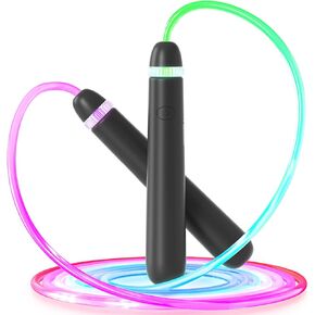 Light Up Jump Rope for Kids, Adjustable LED Skipping Rope for Boys and Girls, Colorful Jumping Rope for Fitness and Workout
