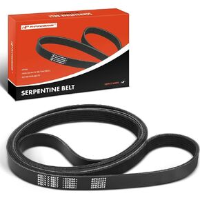 A-Premium Serpentine Drive Belt Compatible with Ford, Jeep, Dodge, Chevy, GMC, Chrysler, Mercedes-Benz, Land Rover, Cadillac, Kia, Jaguar, Lincoln, AM General, Audi, Mercury, Plymouth, Pontiac & More
