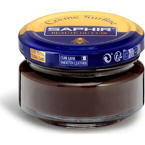 Saphir Shoe Cream Beaute du Cuir Creme Surfine 50ml Glass jar (Dark Brown)