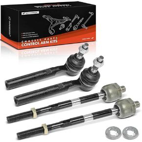 A-Premium Set of 4, Front Inner Outer Tie Rod End Kit, Compatible with Hummer H3 2006