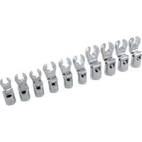 Dynamic 3/8" Drive 10 Piece Metric, Flare Nut Socket Set, 10mm -19mm