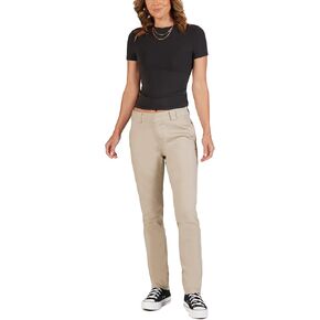 FIVESTAR GENERAL Women's Flex Skinny Work Pant, Mid-Rise, Hook and Eye Closure with Zipper Fly, Contoured Waistband