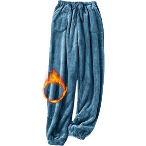 Springrain Womens Fuzzy Pajama Pants Fluffy Lounge Pants Warm Fleece Pj Pants with Pockets