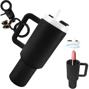 Bag Charms Trendy Miniature Stanley Cup Tumbler Key Chain Lip Gloss Chapstick Holder Mini Water Bottle Keychains