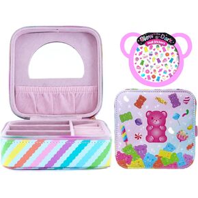 Hot Focus Travel Jewelry Case – Small Personalized Jewelry Case and Organizer for Girls, Initial Jewelry Box, Travel-Friendly Jewelry Storage.