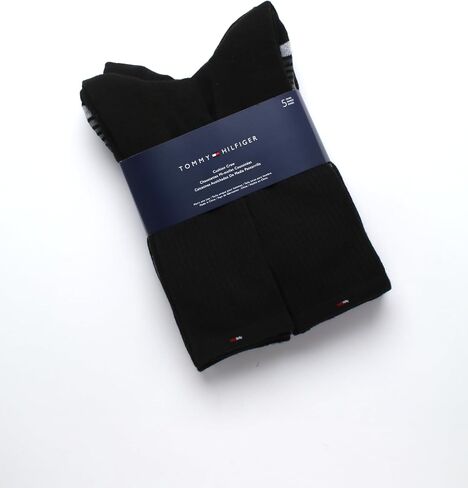 Tommy Hilfiger Men's Crew Socks - 5 Pack Performance Stretch Cushion Crew Socks - Athletic Socks for Men (Shoe Size: 7-12) in Kuwait
