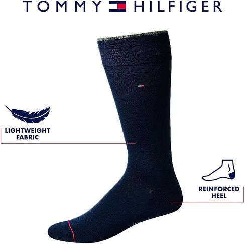 Tommy Hilfiger Men's Crew Socks - 5 Pack Performance Stretch Cushion Crew Socks - Athletic Socks for Men (Shoe Size: 7-12) in Kuwait