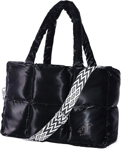 Large Puffer Tote Bag Handbags for Women Shoulder Bags Lightweight Winter Down Cotton Padded Puffy Tote Bag in Saudi Arabia