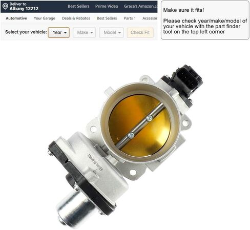 IRONTEK 8L3Z9E926A جسم خانق حقن الوقود يناسب فورد (05-14 إكسبيديشن/ 05-10 F-150/05-09 إكسبلورر)، لينكولن (06-08 مارك LT/ 06-14 نافيجيتور)، من أجل ميركوري 04-10 ماونتينير # 6L3Z9E926A in Saudi Arabia