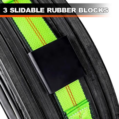 2" x 10' Tire Tie Down Straps Over The Wheel Ratchet,4PCS,Heavy Duty Vehicle Tie Down Kit,Auto Hauler Straps for Trailer w/ 3 Wire J Hooks and Rubber Blocks,Wheel Straps for Hauling Cars in Kuwait