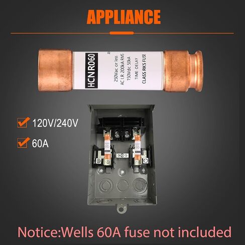 Wells 2 Pack 60 Amp Fuse Disconnect 120/240VAC AC Disconnect Box Outdoor Waterproof Disconnect Metal Box Pull Out Switch for Light Commercial Air Conditioning (No Included Fuse) in Saudi Arabia