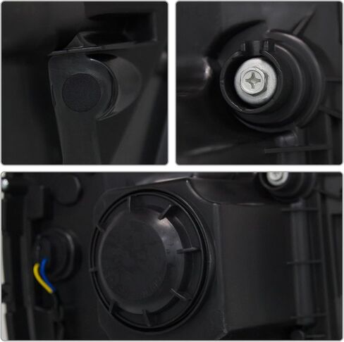 مجموعة المصابيح الأمامية لـ 2014-2018 GMC Sierra 1500 Base/Denali/SLE/SLT 15-19 Sierra 2500HD/3500HD Base/Denali/SLE/SLT كروم الإسكان عاكس العنبر بدون أضواء LED للجري النهاري in Kuwait