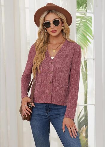 CZYINXIAN Women's 2024 Cropped Cardigan Long Sleeve Summer Lightweight Cardigan Casual Thin Cropped Cardigans with Pockets in Saudi Arabia
