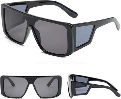 Men’s and Women’s Wrap Around Sunglasses Fit Over Glasses Side Shields Fun Cool y2k Designer Square Shades in Saudi Arabia