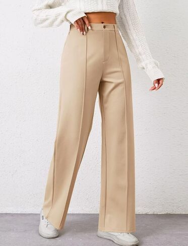 TZLDN Womens Straight Leg Dress Pants High Waisted Work Pants Button Slacks Office Business Casual Dressy Trousers in Saudi Arabia