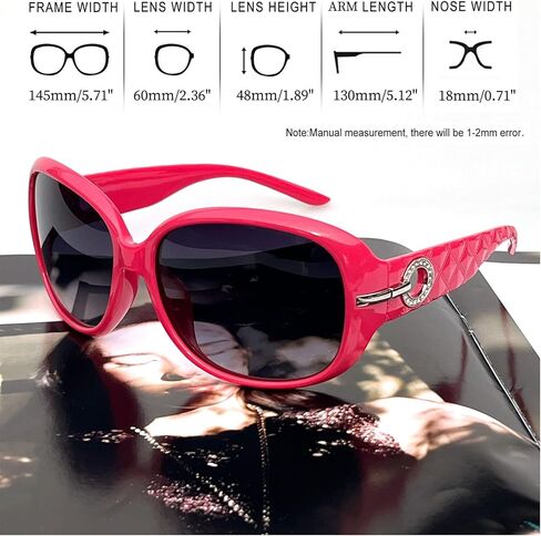 Joopin Jackie Sunglasses, Oversized Shades for Women Trendy Big Rectangle Sun Glasses Polarized UV Protection Sunnies in Kuwait