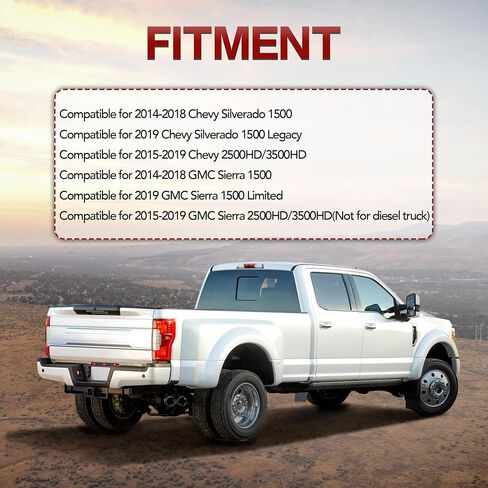 مرايا سحب قابلة للتدفئة بالطاقة LED متوافقة مع 2014-2019 Chevy Silverado GMC Sierra 1500 2500 HD 3500 HD زوج مجموعة-كروم ليس لشاحنة الديزل in Saudi Arabia