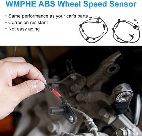 2 Pcs ABS Wheel Speed Sensors Compatible with Hyundai Santa Fe 2013 2014 2015 2016 2017 2018, Compatible with Kia Sorento 2013 2014, Front abs Sensors, Replacement for 956702W000, 956712W000 in Kuwait