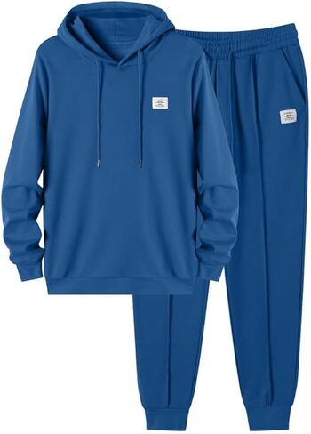 JMIERR Men's 2 Piece Outfits Hoodie Sweatshirt Tracksuit & Joggers Sweatpants Sweatsuit Set in Kuwait